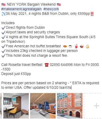 rosetta travel latest deals 2023 belfast